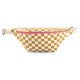 Sac banane damier - écru/caramel