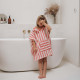 Poncho de bain rayé strawberry et blanc