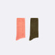 Duo de chaussettes tricot pink/green 42/45