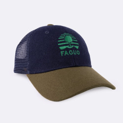 Casquette laine choco/navy