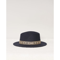 Chapeau Jim Navy géométrique - L