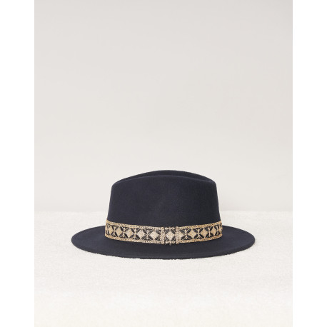 Chapeau Jim Navy géométrique - L