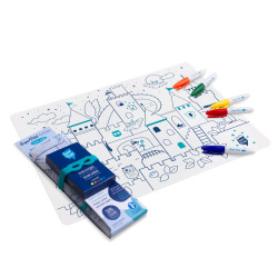 Set en silicone à colorier + 5 feutres - Château