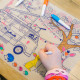 Set en silicone à colorier + 5 feutres - Dream van