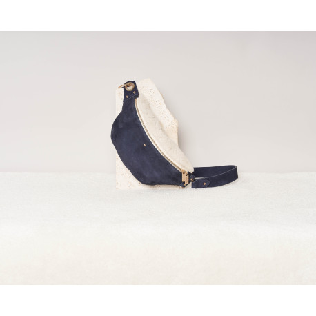 Sac banane Nicole Sherpa - Marine