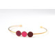 Bracelet/jonc Trio Bordeaux/Fuchsia/Framboise