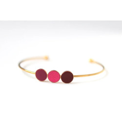 Bracelet/jonc Trio Bordeaux/Fushia/Framboise