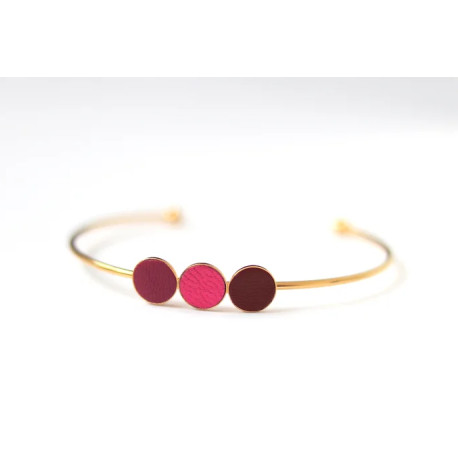 Bracelet/jonc Trio Bordeaux/Fushia/Framboise