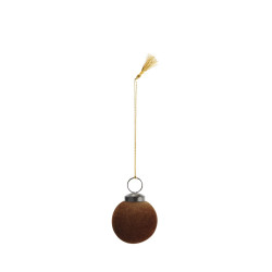Boule de Noël en velours brown