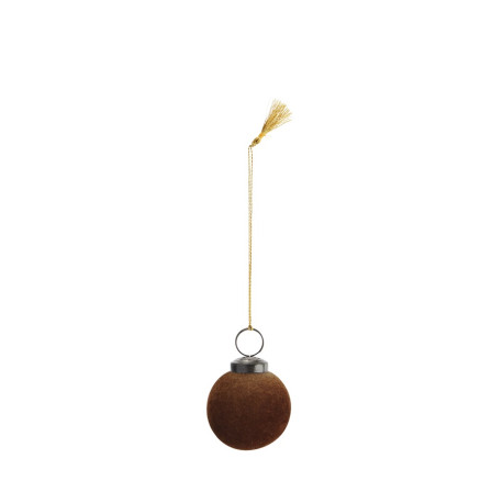 Boule de Noël en velours brown