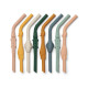 Lot de 8 pailles Animaux en silicone