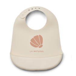 Bavoir en silicone - Shell (Shell / Pale tuscany)