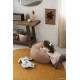 Coussin tigre brodé - Blue/natural