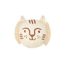Coussin tête de tigre - Brown/natural