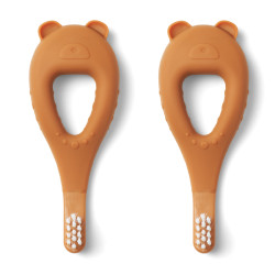 Lot de 2 brosses à dents Janelle Bear - Mustard
