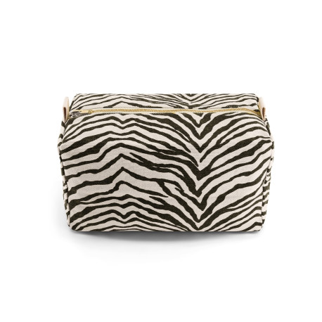 Trousse de toilette zebra - Greige/noir