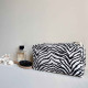 Trousse de toilette zebra - Greige/noir