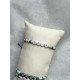 Bracelet PAPA fil - perles blanches