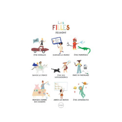 Affiche A3 Les filles peuvent