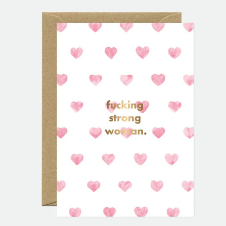 Carte F*cking strong Woman - Girl power