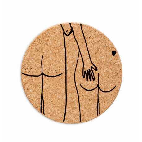 Dessous de plat Couple nu de dos