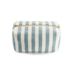 Trousse de toilette éponge rayée - blue cloud