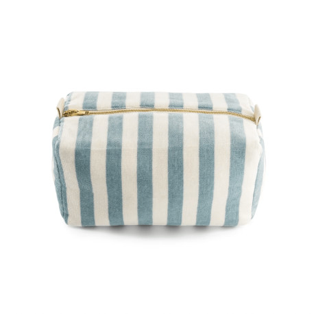 Trousse de toilette éponge rayée - blue cloud
