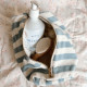 Trousse de toilette éponge rayée - blue cloud