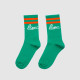Chaussettes adulte Bisou verte/orange - 36/41