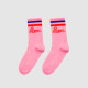 Chaussettes adulte Bisou rose/rouge/bleu - 36/41