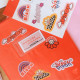 Planche de stickers - Bisou multi
