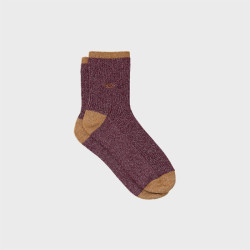 Chaussettes Vintage pailletées - Bordeaux - Taille 37/40