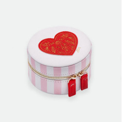 Boite à bijoux de voyage Pink stripes