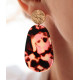 Boucles d'oreille Léo pink