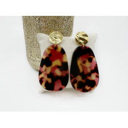 Boucles d'oreille Léo pink