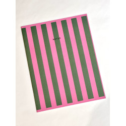 Carnet Fabrique - Ligné rose/vert 
