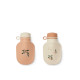 Duo de gourdes Lizzie - Peach / Sea shell