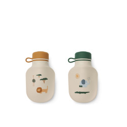Lot de 2 bouteilles de smoothie Lizzie - Safari sandy mix