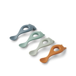 Lot de 4 Cuillères Liva - Whale blue multi mix