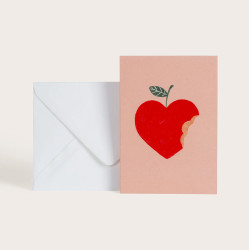 Carte Pomme d'amour bonbon
