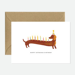 Carte Dachshunds extra birthday