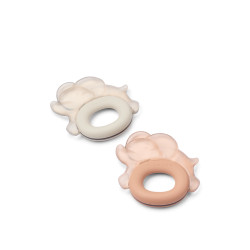 Lot de 2 anneaux de dentition rafraîchissants Rita - Elephant Pale tuscany / Sandy