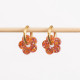 Créoles fleurs - Mix orange