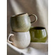 Mug rond en terre cuite Addison vert