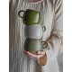 Mug rond en terre cuite Addison mat vert