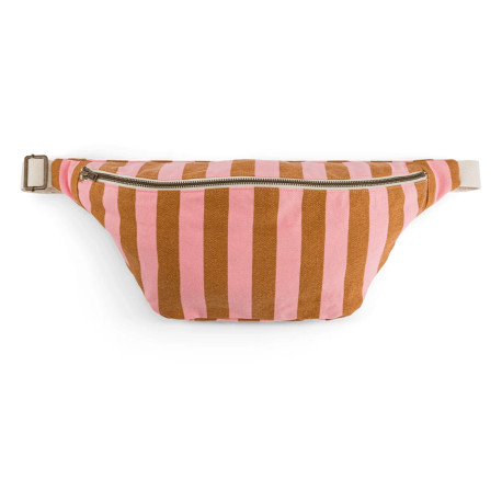Sac banane rayé - Caramel/strawberry