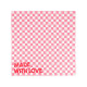 Serviette de table - Damier strawberry "Made with love"