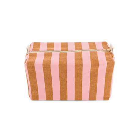 Trousse de toilette rayée - Caramel/strawberry