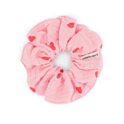 Chouchou Coeur - Rose flamingo/rouge