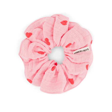 Chouchou Coeur - Rose flamingo/rouge